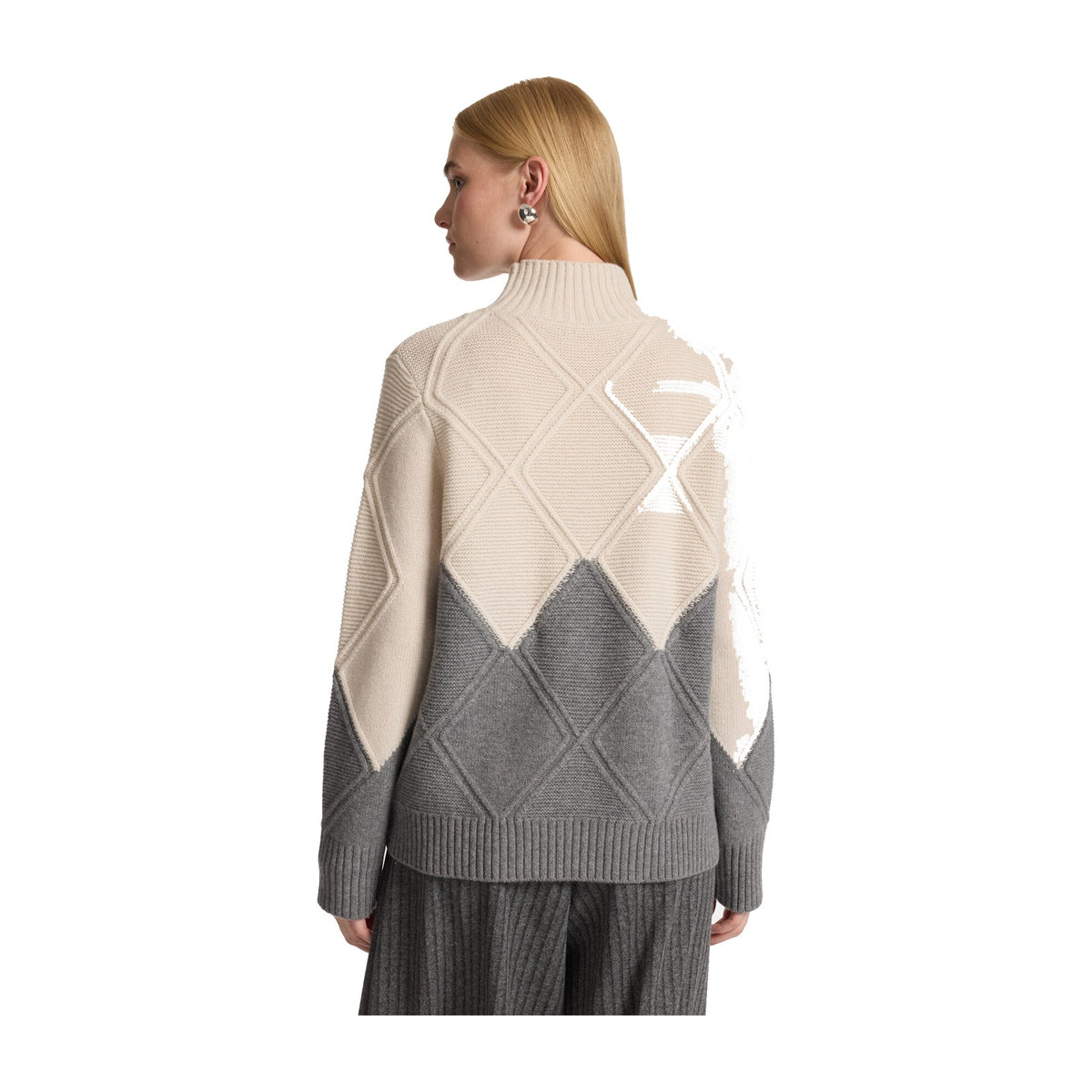 Elena Mirò Pull en maille travaillée pure laine Femme