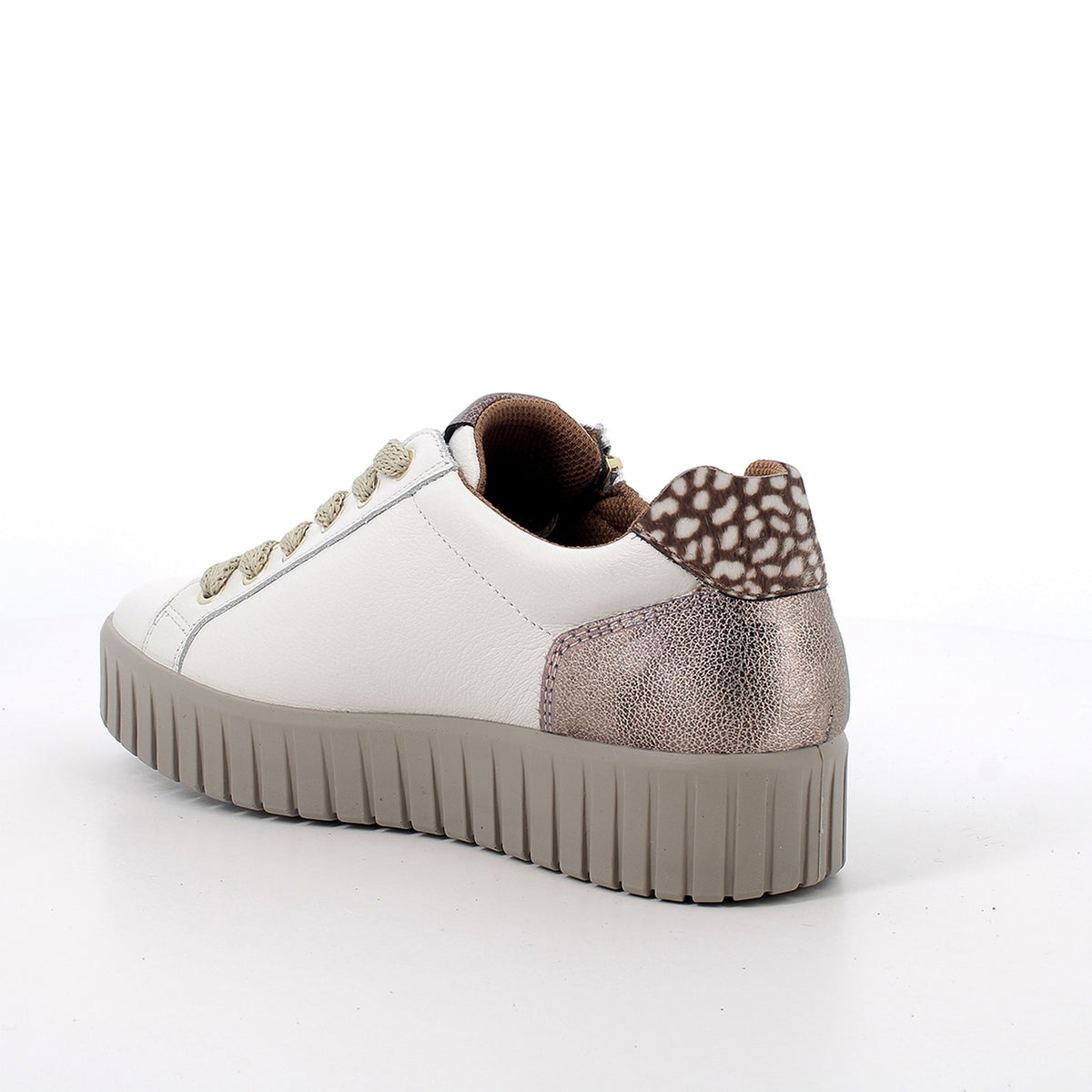 Igi&Co Sneakers con zeppa bianco con zip Donna