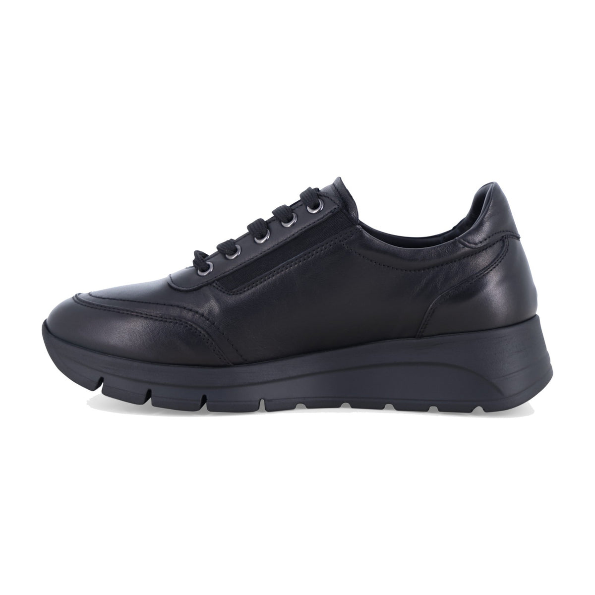 Melluso Sneakers comode in pelle nero Donna