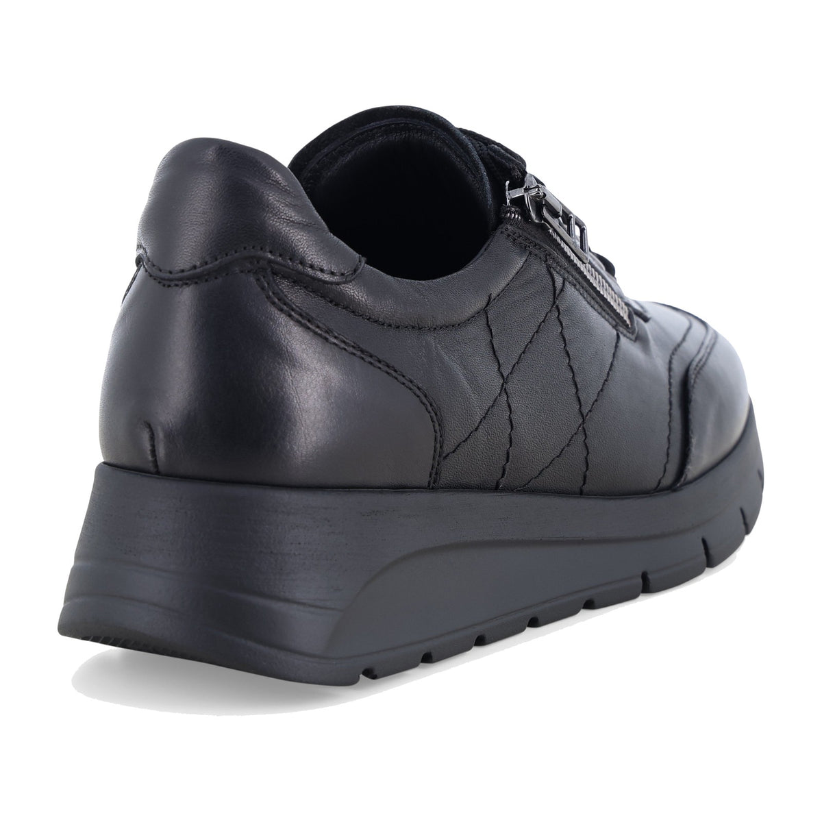 Melluso Sneakers comode in pelle nero Donna