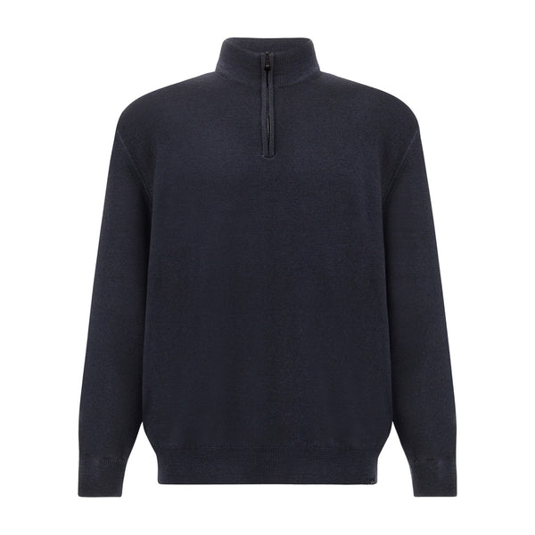 Paul & Shark Maglia mezza zip in lana tinto capo Uomo