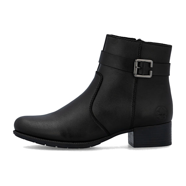 Rieker Stivaletto in pelle con fibbia e zip Donna