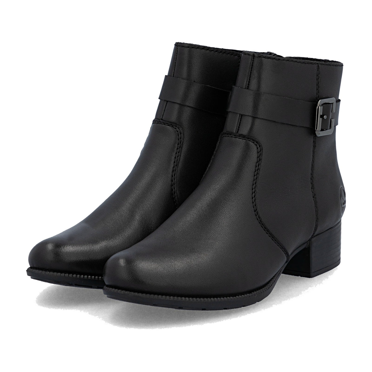 Rieker Stivaletto in pelle con fibbia e zip Donna