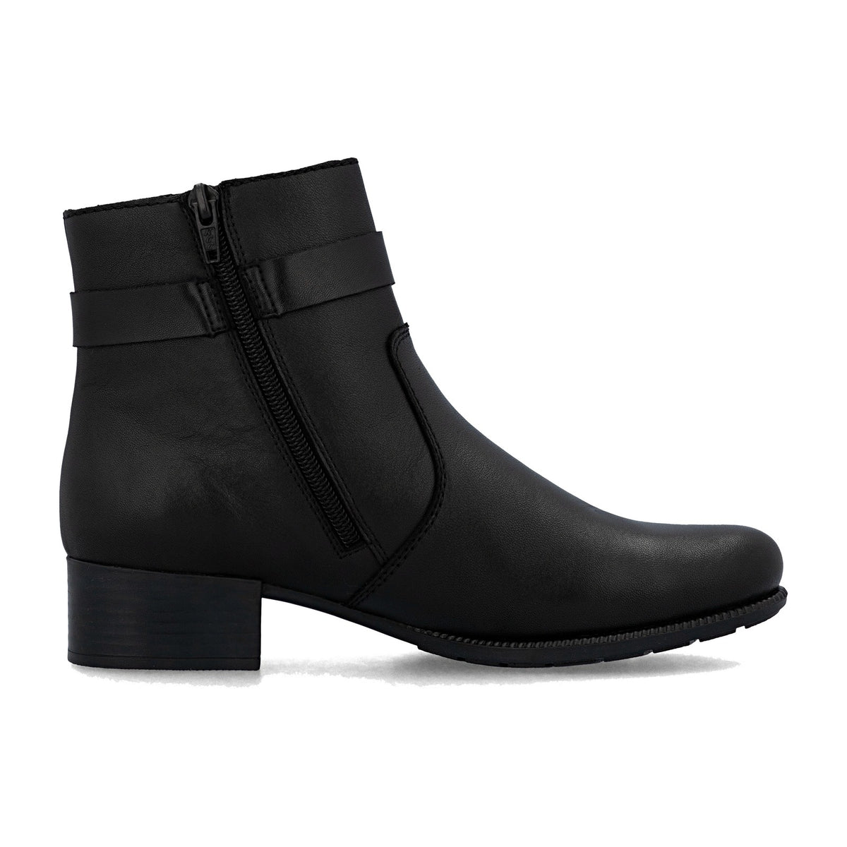 Rieker Stivaletto in pelle con fibbia e zip Donna