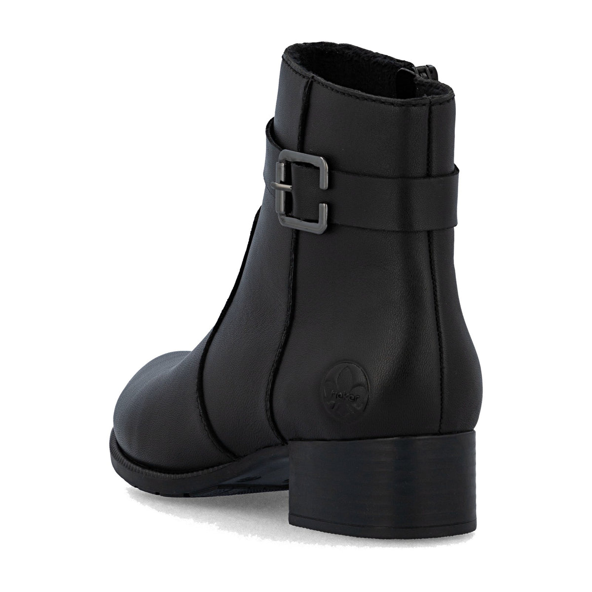 Rieker Stivaletto in pelle con fibbia e zip Donna